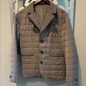 Men's Tan Quilted Jacket